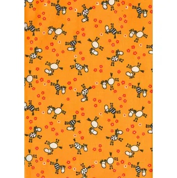 Nažehlovací záplaty s potiskem velké - koníci na oranžovém podkladu - sáček