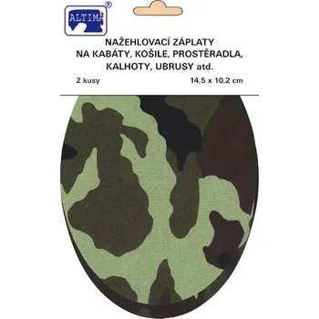 Nažehlovací záplaty ovály - maskáčová