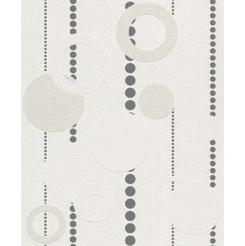 Tapeta Vliesová tapeta 788006 šedé metalické kruhy / Tapety na zeď Aldora (0,53 x 10,05 m) Rasch