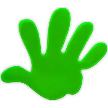 samolepka Reflexní samolepka - ruka zelená - balení 5 ks