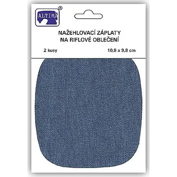 Riflové nažehlovací záplaty střední - ovál, středně modrá