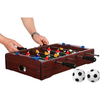 Mini stolní fotbal fotbálek 51x31x8 cm | tmavě hnědý