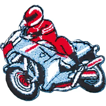 Vyšívané nažehlovací obrázky velké - motorkář