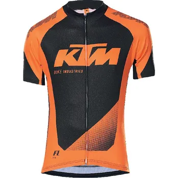 cyklistický dres KTM Factory Line II cyklodres oranžový/černý