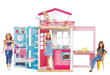 Domeček pro panenku Mattel Barbie Dům 2v1 a panenka