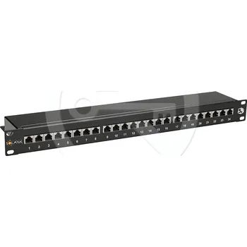 Patch panel Solarix SX24-5E-STP-BK Speciální cena pro registrované