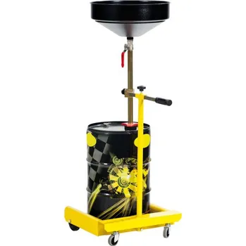 Nářadí na výměnu oleje Sběrný trychtýř na vyjetý olej s vozíkem MECLUBE 1470 - pro sud 50 - 60 l (Pojízdná sestava pro sběr upotřebeného oleje do sudu 50 - 60 l, trychtýř 12 litrů, vozík se 4 kolečky... )