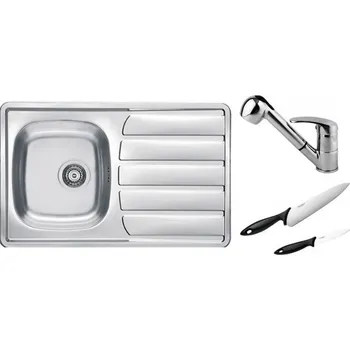 Nerezový dřez ALVEUS Set dřez ZOOM 20 nerez + baterie Oaza II chrom