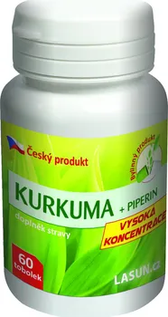 Přírodní produkt Lasun kurkuma + piperin 60 tob.