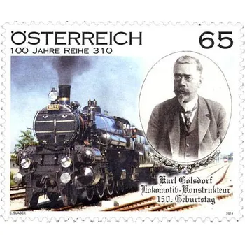 Poštovní známka Österreich post (2011) č. 2916 ** - Rakousko - 150. narozeniny Karl Gölsdorf; 100 let řady 310