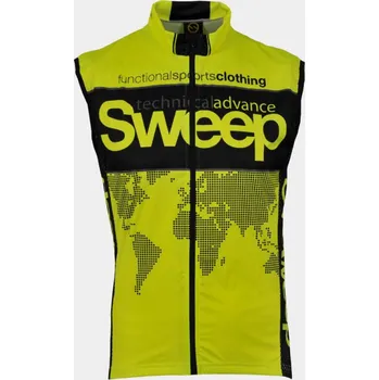 Cyklistická vesta CYKLISTICKÁ VESTA SWEEP NOWIND CYKLO-V004 ŽLUTÁ FLUO/ČERNÁ Varianta: L