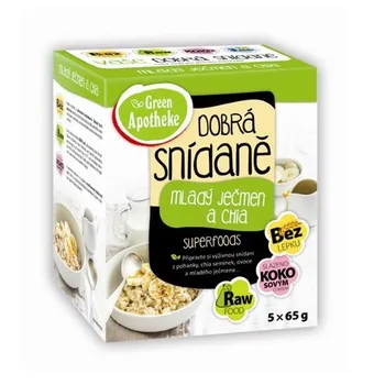 Green Apotheke Dobrá snídaně mladý ječmen a chia 5 x 65 g