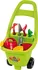 Hračka na písek ecoiffier Zahradní vozík s nářadím, květináči a konvičkou