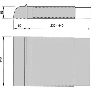 Soler & Palau PPV 02 teleskopický stěnový nástavec 470 mm