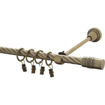 Garnýž kovová 320 cm kroucená jednořadá 16 Cylinder mosaz