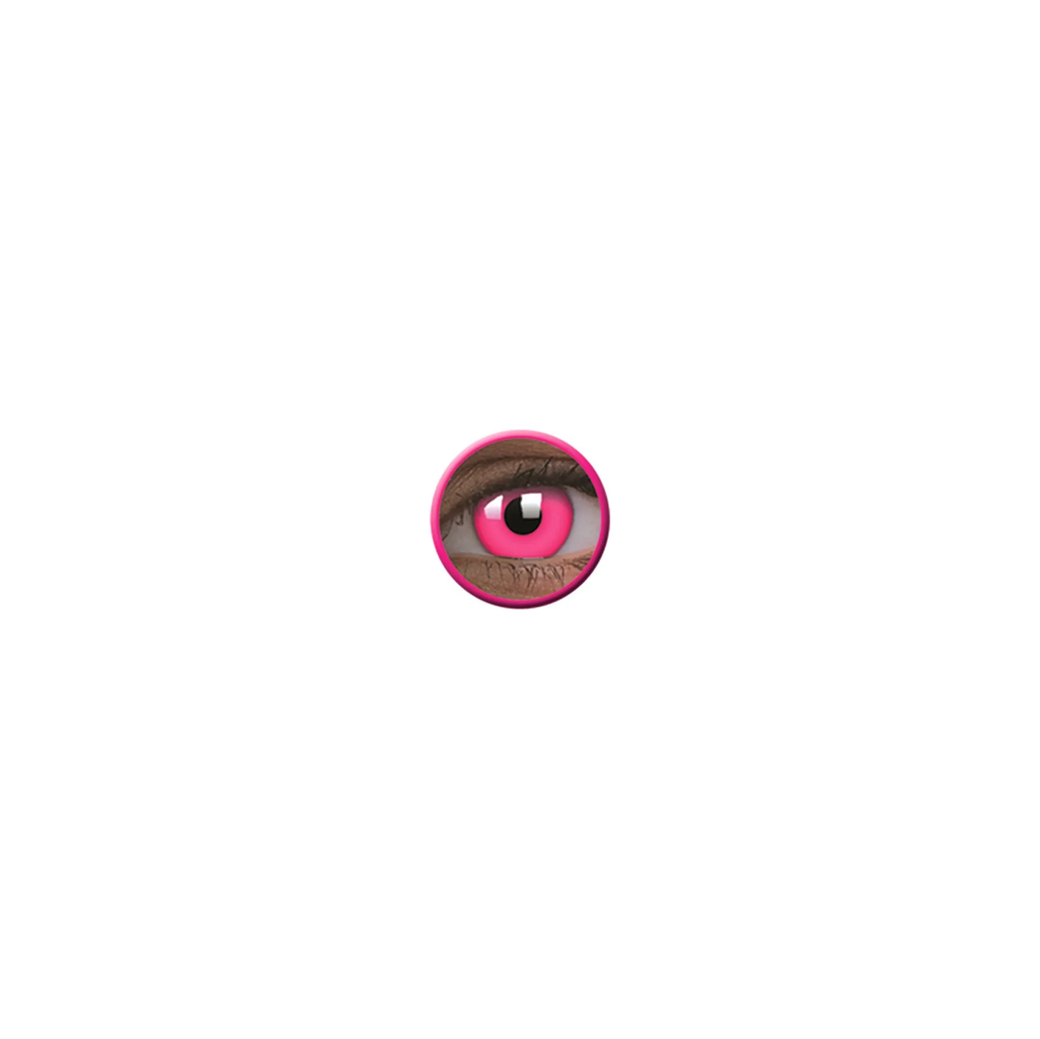 Fotografie 2 - Kontaktní čočky ColourVue Crazy Lens UV Glow Pink nedioptrické (2 čočky)