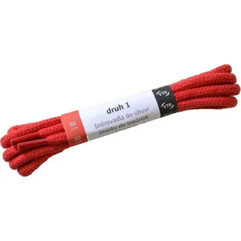 Tkaničky do bot Kulaté bavlněné tkaničky do bot 1 červená Délka: 90 cm