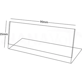 Plastový stojánek L 35 x 90 na šířku čirý Plastový stojánek L 35 x 90 na šířku čirý - 1 ks