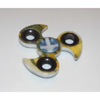 Hračka pro nejmenší Fidget Spinner - žlutý se vzorem