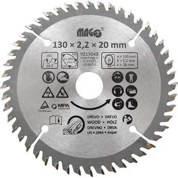 Pilový kotouč Pilový kotouč 130x2,2x20mm/ 48 zubů - střídavě šikmé MAGG 9313048