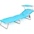 Zahradní lehátko Happy Green Lehátko se stříškou 50F1006, modré