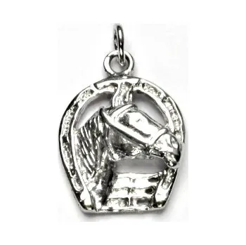 Přívěsek Zlatý přívěsek, bílé zlato, podkova, kůň, přívěšek, P 61