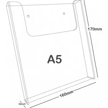 Plexi zásobník na zeď A5 na výšku Plexi zásobník na zeď A5 na výšku - 1 ks