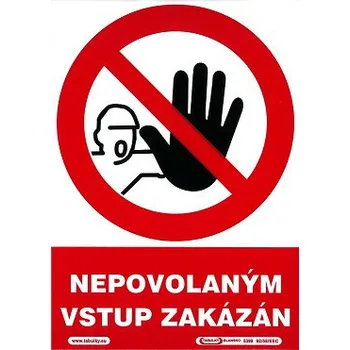 Výstražná páska Nepovolaným vstup zákázán 210x297mm - samolepka MAGG 120086