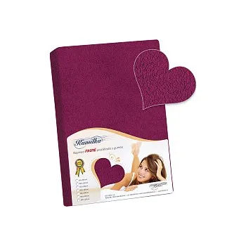 Prostěradlo Prostěradlo froté 130x200 cm bordová