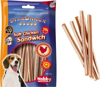 Pamlsek pro psa Nobby StarSnack Soft Chicken Sandwich kuře/ryba