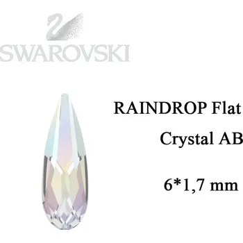 Přípravek na nehty Raindrop Flat Back Crystal AB 3 ks
