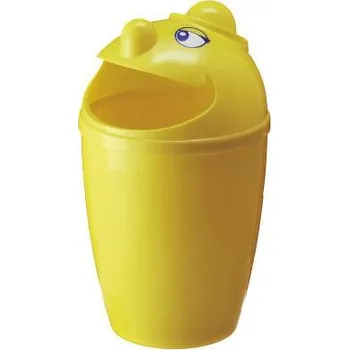 Odpadkový koš Odpadkový koš s tváří - žlutý
