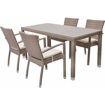 Zahradní sestava Deokork Napoli II. 1+4, šedo-béžová