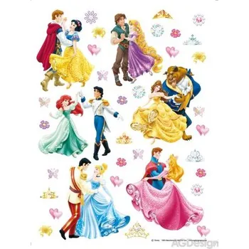 Samolepící dekorace Samolepka na zeď Disney princezny a princové 65 x 85 cm DK 1774