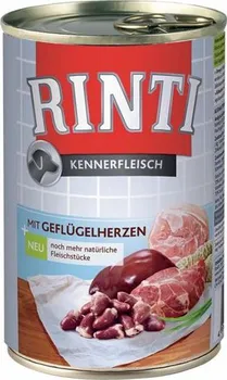 Krmivo pro psa Rinti konzerva drůbeží srdíčka 400 g