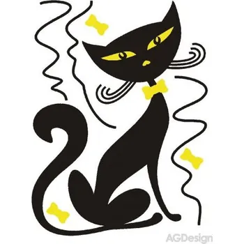 Samolepící dekorace Samolepky na zeď černá kočka 65 x 85 cm FL 0415 649
