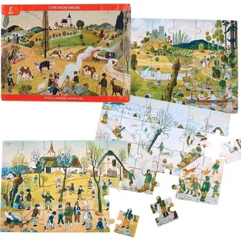 Puzzle MaDe Puzzle Josef Lada - 4 roční období