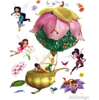 Samolepící dekorace Samolepka na zeď Disney víly v balonu 65 x 85 cm DK 884