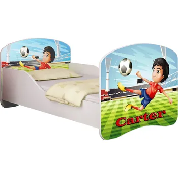 Dětská postel Dětská postel - Fotbalista + jméno 140x70 cm