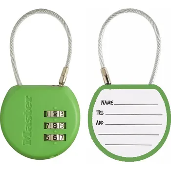 Master Lock 4671EURDCOL Visací zámek pro zavazadla, zelený
