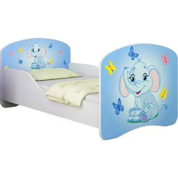 Dětská postel Dětská postel - Modrý sloník 140x70 cm