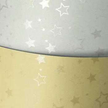 Výtvarný papír Ozdobný papír A4 Stars - 220 g/m2, stříbrný, 20 listů