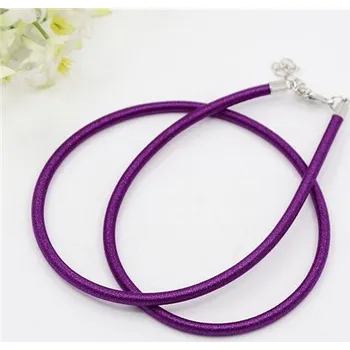 Náhrdelník Náhrdelník z hedvábné šňůrky, fialová L2426, Barva Fialová L2426