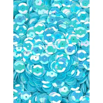 Flitry tyrkysové AB - iris, miska 8 mm 6729-394, Baleni 250 g FLITRY 8 MM