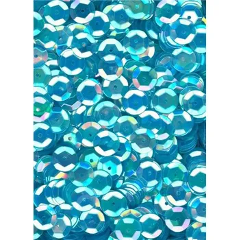 Flitry aqua transparentní AB - iris, miska 8 mm 6729-073, Baleni 250 g FLITRY 8 MM