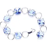 Stříbrný náramek s krystaly Swarovski Rivoli (Light safir)R 1188
