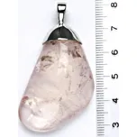 Přírodní růženín, stříbrný přívěšek s přírodním růženínem, přívěsek ze stříbra, 15,37 g