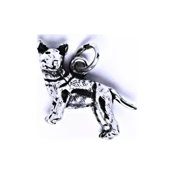 Přívěsek Stříbrný přívěšek, figurka Bullterier - P 307 patina (Stříbrný bulterier)
