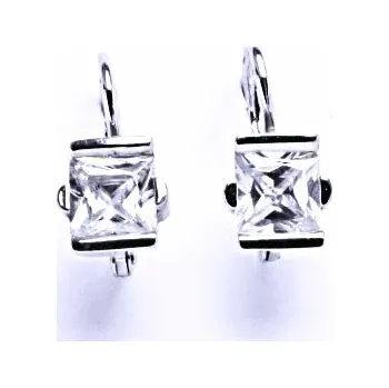 Náušnice Stříbrné naušnice s čirým zirkonem na patent 001822002401 VE 182 BZ