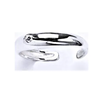 Prsten Prsten stříbrný na nohu s čirým zirkonem, T 1108